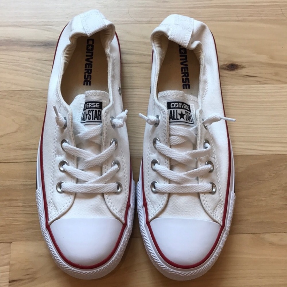 White converse elastic back